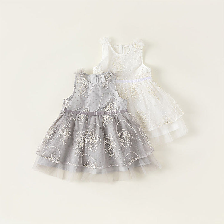 فستان للفتيات الصغيرات بلونين مختلفين
