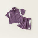 kids summer set for boys and girls . loose shirt and short in sport style