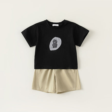 t-shirt & short set with bunny print