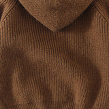 Brown long sleeve jacket with hood