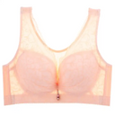 Fully lace bra with a wide shoulder strap and an elegant pendant at the front