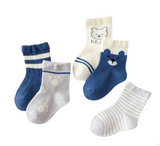 A set of 5 pairs of baby boy socks with a beautiful and cute pattern
