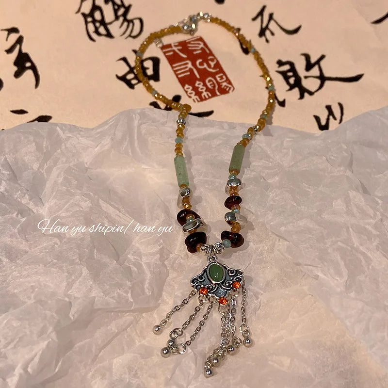 Old style beaded necklace