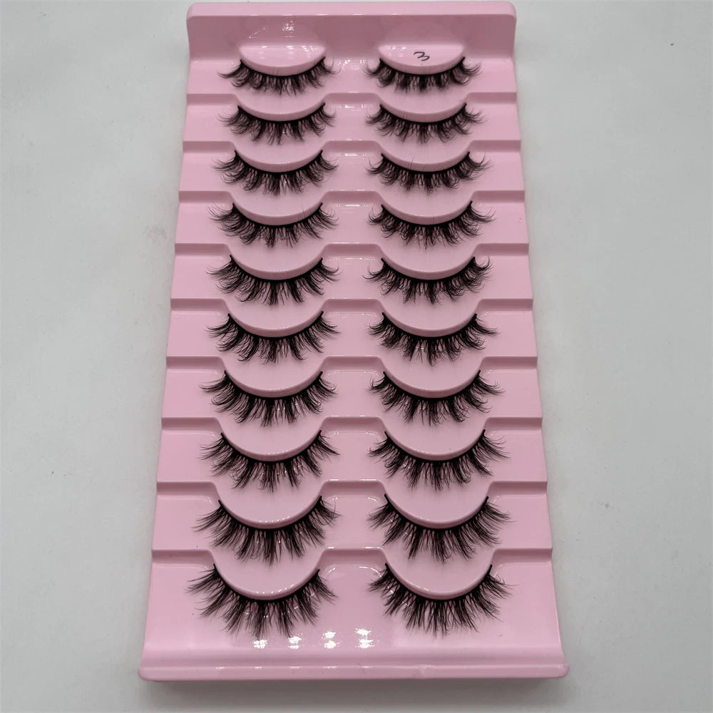 10 pairs of beautiful and flexible false eyelashes