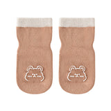 A pair of baby socks with non-slip design in a cute design