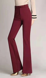 Women's high waist wide straight leg pants in formal style