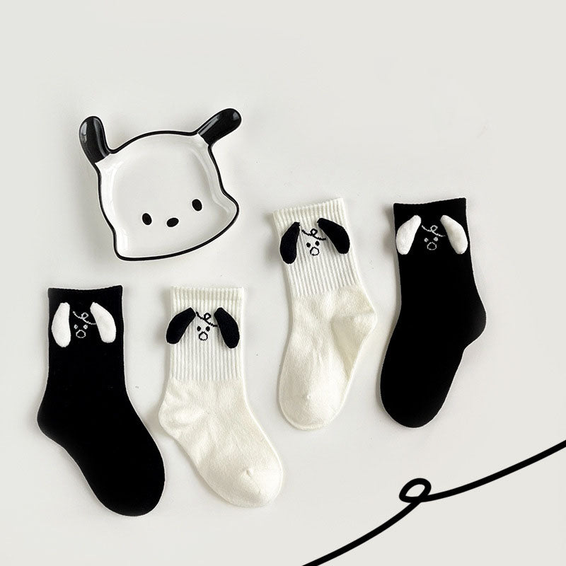 Cute long teddy bear socks with protruding ears