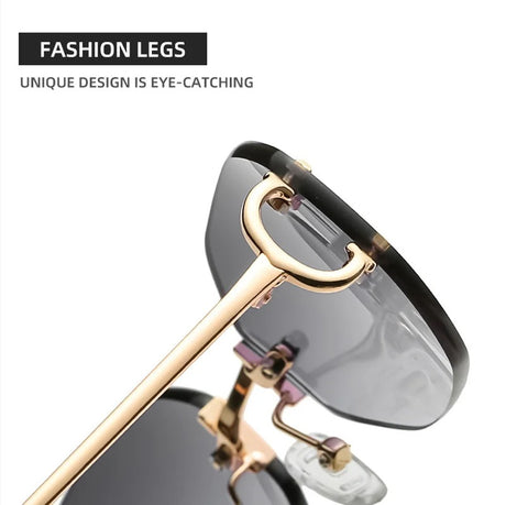 Frameless sunglasses in a modern and contemporary style