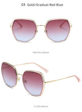 Modern sunglasses with large geometric frames