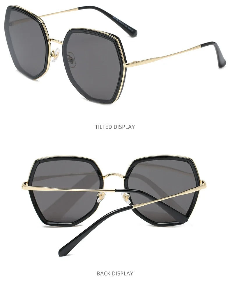 Modern sunglasses with large geometric frames