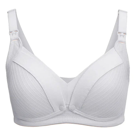 one piece wireless nursing bra with front buttons and four back buckles