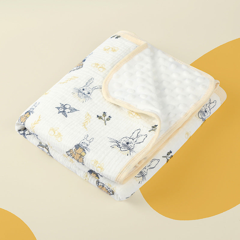 Comfortable baby blanket made of crepe and cotton for spring and summer